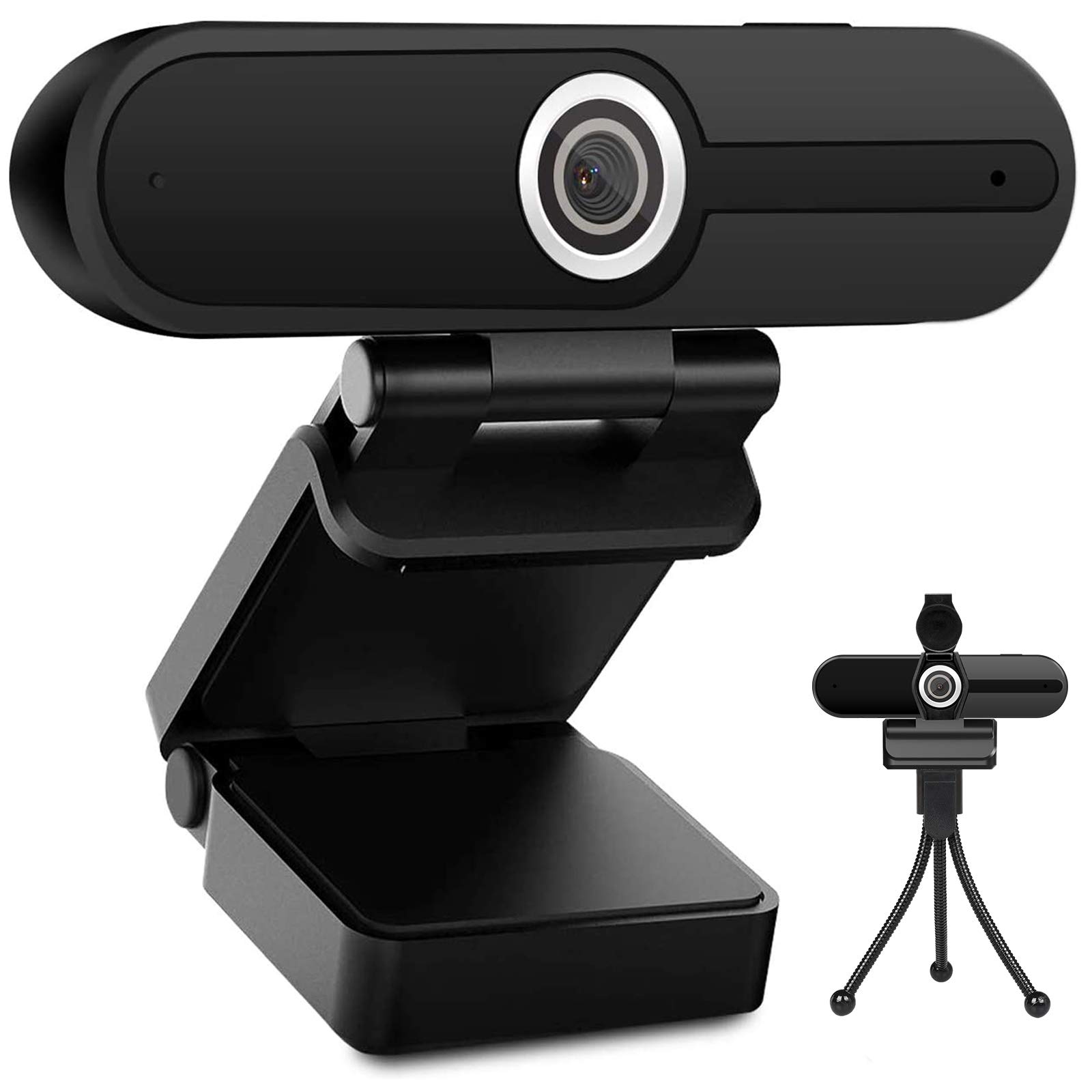 4K HD Webcam with Microphone, 8MP USB Computer Web Camera With Privacy Shutter and Tripod, Pro Streaming Webcam PC Cam Mac Desktop Laptop for Gaming Video Recording Calling Conferencing Online Classes