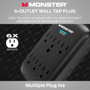 Wall Tap Plug 6-Outlet Extender with Outlet Surge Protector for Home, Travel, Office, Home Appliances, Computers, and Smart Phone Devices – 300J and ETL Listed