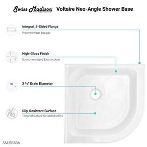 Swiss Madison Well Made Forever SM-SB536 Voltaire Shower Base, White