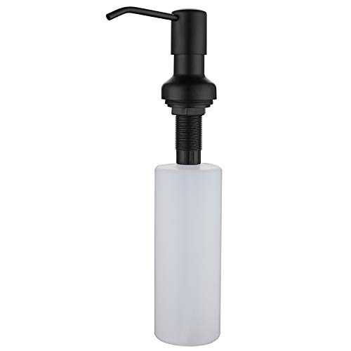 Matte Black Soap Dispenser for Kitchen Sink,Refill from The Top,Kitchen Counter Soap Dispenser Pump with Refillable 500ml Liquid Soap Bottle