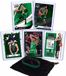 jayson tatum basketball cards assorted (5) bundle - boston celtics trading card gift pack