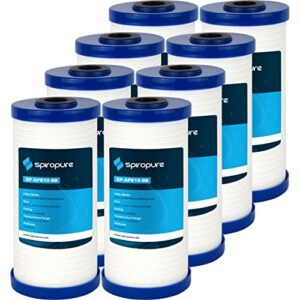 spiropure sp-ap810-bb 10x4.5 5 micron grooved melt-blown polypropylene sediment water filter cartridge ap810 (case of 8)