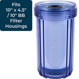 SpiroPure SP-AP810-BB 10x4.5 5 Micron Grooved Melt-Blown Polypropylene Sediment Water Filter Cartridge AP810 (Case of 8)