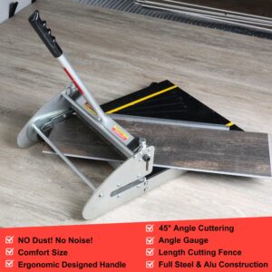 CUTTEREX 13" Free 360° Vinyl Laminate Floor Cutter for VCT, LVT, SPC, PVC, WPC, Rubber Floor and Rigid Core Vinyl Plank, 1 PC Free Spare Blade