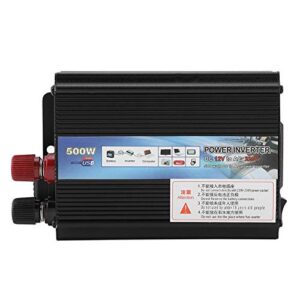 Power Inverter with Solar Panel 12 V,220V / 100V 500W Solar Inverter Converter, Solar Power Inverter for Household，Outdoors，Road Trips，etc(220V)