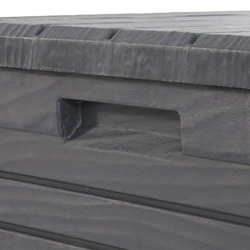 Toomax Florida Weatherproof Lockable Deck Storage Box Bench for Outdoor Pool Patio Garden Furniture and Indoor Toy Bin Container, Anthracite