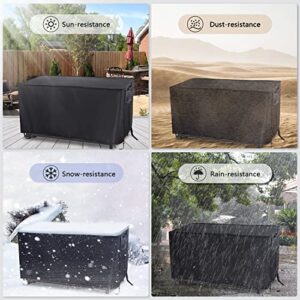 Rilime Gas Fire Pit Cover Rectangular,Waterproof Fire Pit Covers Fit for Fire Pit or Gas Fire Table 42"L x 24"W x 25"H,Black