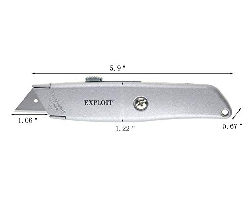 FixtureDisplays® Metal Utility Retractable Cutter Heavy Duty Metal Box Cutter Sharp Tool Carve Cut 15047-2PK-SNL Listing