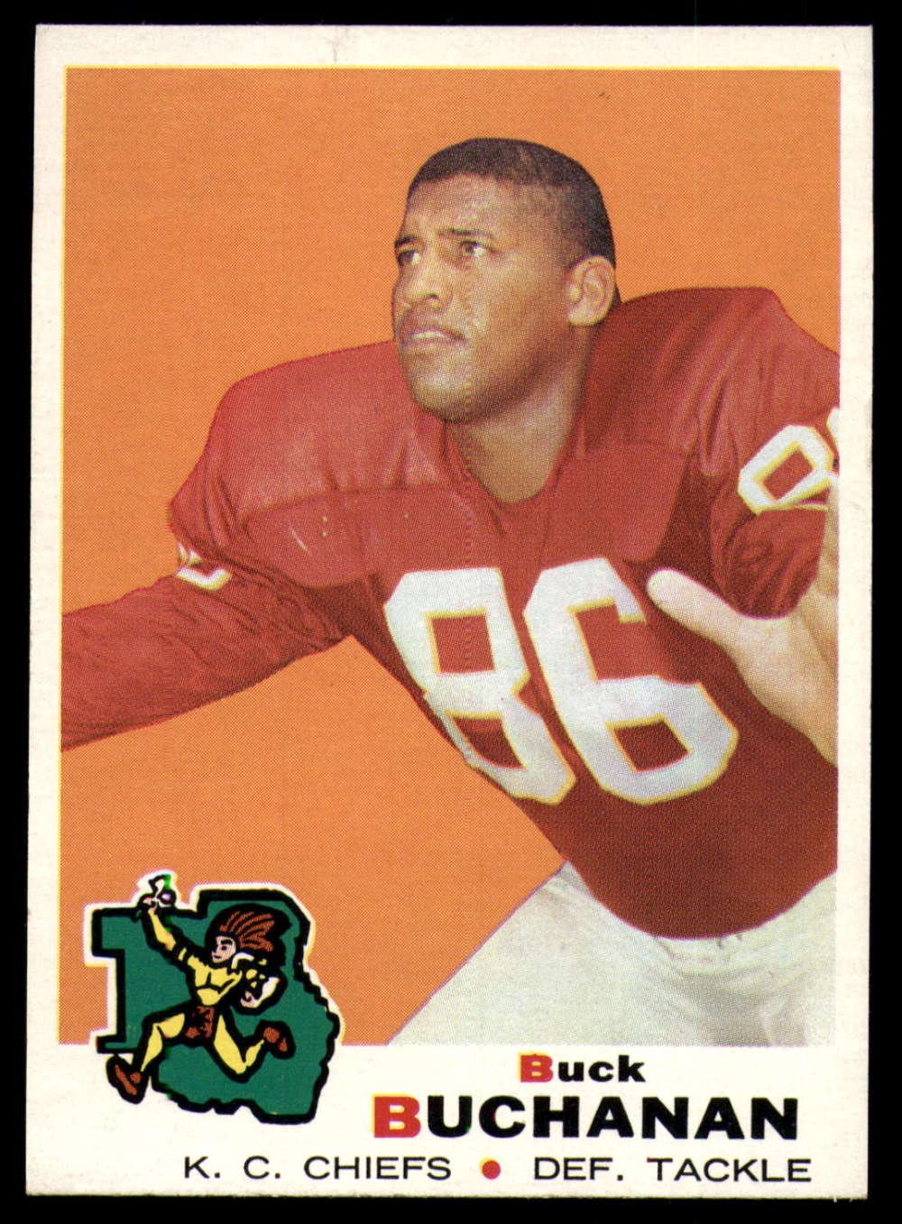 1969 Topps # 222 Buck Buchanan Kansas City Chiefs (Football Card) VG Chiefs Grambling