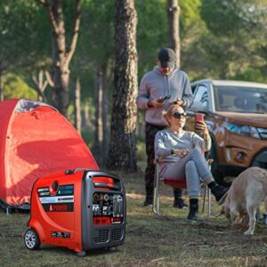 A-iPower SUA4000iER 4000 Watt Portable Inverter Generator Quiet Operation With Electric/Remote Start, RV Ready