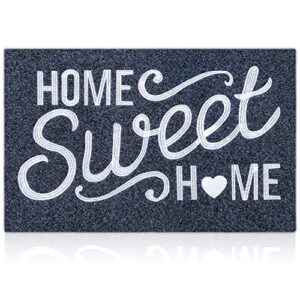 aazzkang front door mat non slip welcome mats outdoor home sweet home doormat with rubber backing easy to clean indoor mats for entrance high traffic areas entry grey