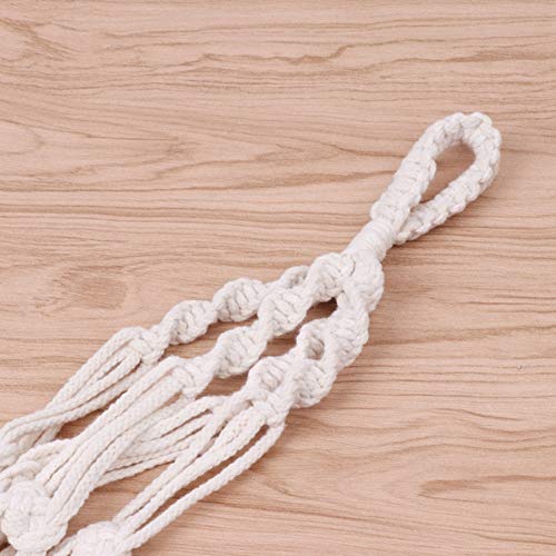 discounestore145-Hand-weaved Hanging Plant Flower Pot Holder Basket Cotton Rope Bonsai Hanger - A1002