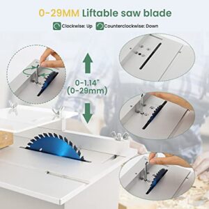 Huanyu Mini Table Saw Upgraded 300W 9000RPM Precision Multifunctional Table Saws Woodworking Lathe Polishing Bench Handmade Adjustable Blade Model Electric Portable Cutting Saw For DIY Crafts (Group1)