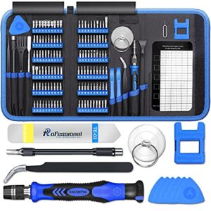 precision screwdriver set, 140 in 1 computer repair kit with 120 screwdriver bits, electronics tool kit with magnetic repair tool, compatible for laptop, pc, iphone, macbook, xbox, game console repair