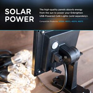 Enbrighten 45982 USB Solar Panel, Portable, Weather Resistant, Sun Power, Lightweight, Energy Efficient, 49582, Black