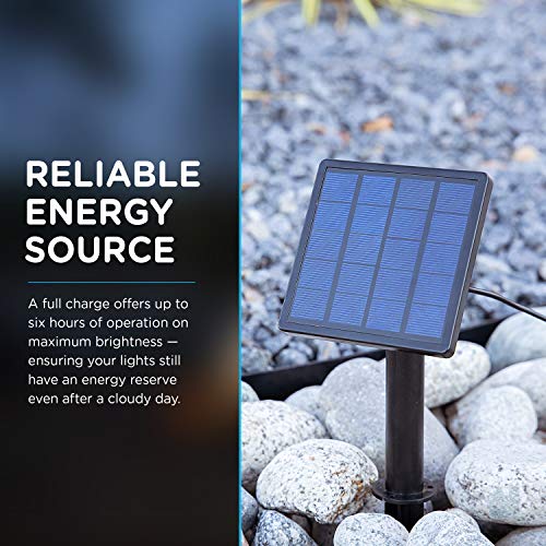 Enbrighten 45982 USB Solar Panel, Portable, Weather Resistant, Sun Power, Lightweight, Energy Efficient, 49582, Black