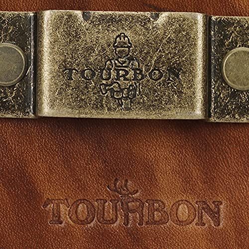 Tourbon Leather Measuring Tape Screwdriver Holder Pocket Hitch Tool Holster Brown