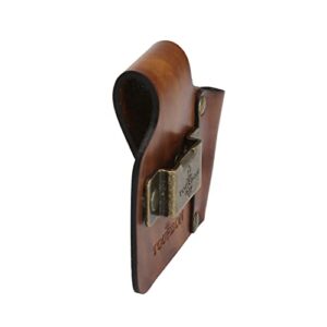 Tourbon Leather Measuring Tape Screwdriver Holder Pocket Hitch Tool Holster Brown