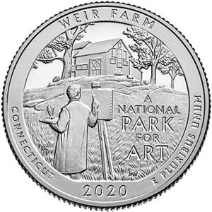 2020 w weir farm national historic site quarter single coin quarter uncirculated us mint