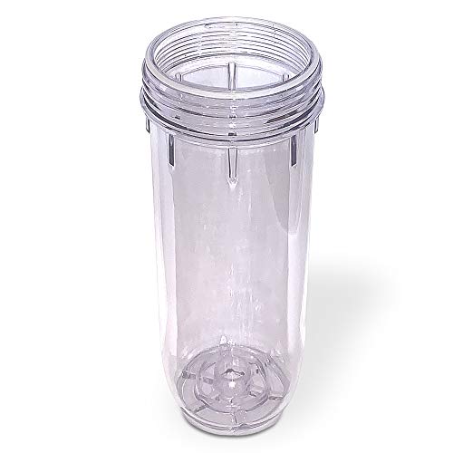 European Design Transparent Standard 10 inch Water Filter Housing, Presser Relief Button, 3/4” Inlet/Outlet Brass Port, Mounting Hardware Included, Accepts Standard 10”x 2.5” Cartridges (1)