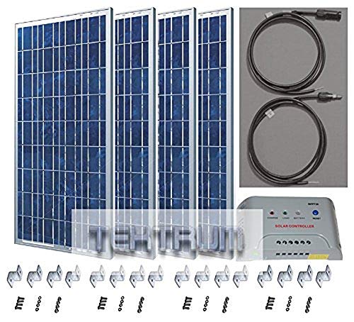 Tektrum Universal 400 watt 400w 48v Solar Panel Battery Charger Kit for Golf Cart - Charge While Driving, Save Electricity Bill, Extend Battery Life, Emergency