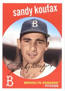 2018 topps archives #25 sandy koufax brooklyn dodgers mlb baseball trading card