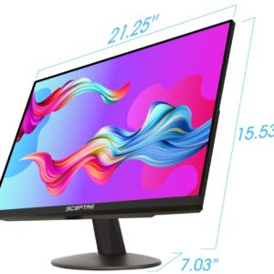 Sceptre IPS 24-Inch Business Computer Monitor 1080p 75Hz with HDMI VGA Build-in Speakers, Machine Black (E248W-FPT)