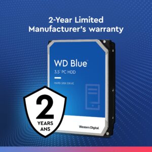 Western Digital 4TB WD Blue PC Internal Hard Drive HDD - 5400 RPM, SATA 6 Gb/s, 256 MB Cache, 3.5" - WD40EZAZ