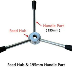 Drill Press Machines Parts Feed Hub Wheel & 195mm Handle Bar Set