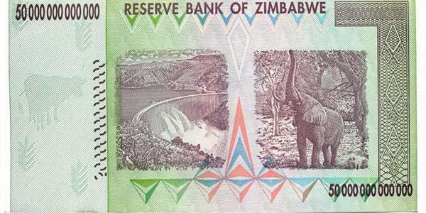 2008 - Reserve Bank of Zimbabwe 50 Trillion Dollar Seller Uncirculated