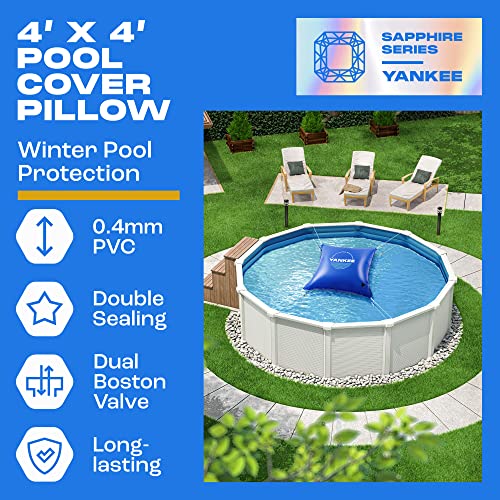 Yankee Pool Pillows for Above-Ground Swimming Pools | Extra Durable 0.4 mm PVC (27 Gauge) Winter Pool Pillow (4x4 ft.)