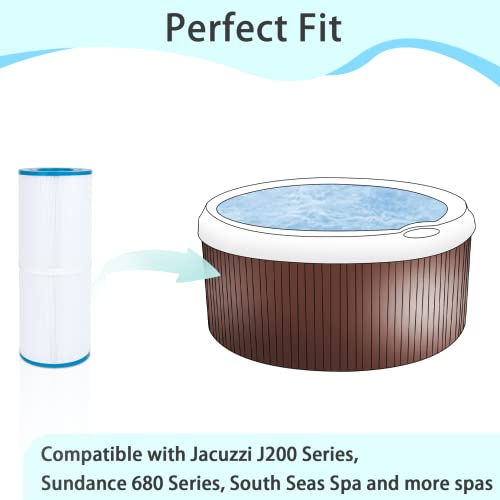 Future Way Hot tub Filter Compatible with Pleatco PRB50-IN, Unicel C-4950, Jacuzzi J210/J220/J235/J245/J275, Filbur FC-2390, 5X13 Drop in Spa Filter, 50 sq.ft, 2-Pack