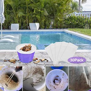 30-Pack of Pool Skimmer Socks, Ultra Fine Mesh Filter Sock Net for Skimmer Baskets, Skimmers Cleans Debris and Leaves for In-Ground and Above Ground Pools