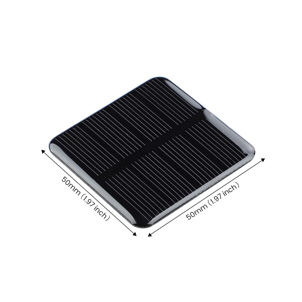 SUNYIMA 10pcs Mini Monocrystalline Solar Cells Solar System Kit 50mm X 50mm/1.96" X 1.96" 2V 160MA for DIY Charge Solar Panels