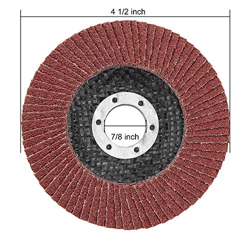 20 Pack 4-1/2 Inch Flap Disc 60 Grit Grinder Sanding Disc 4.5 Inch Grinding Wheels and Sanding Discs for Angle Grinder, Type #27 Aluminum Oxide Abrasives Flap Sanding Wheels (4-1/2" x 7/8")