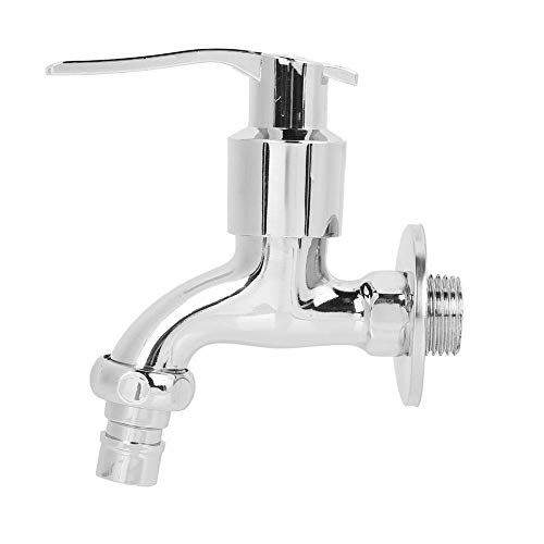 Wall Mounted Cold Water Tap Laundry Bathroom Garden Tap Mop Pool Washing Machine Faucet G1/2" Zinc Alloy Balcony Mop Sink Faucet Single Handle Cold Garden