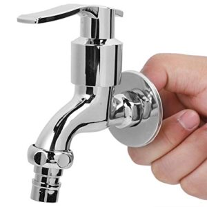 Wall Mounted Cold Water Tap Laundry Bathroom Garden Tap Mop Pool Washing Machine Faucet G1/2" Zinc Alloy Balcony Mop Sink Faucet Single Handle Cold Garden