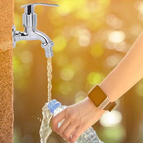 Wall Mounted Cold Water Tap Laundry Bathroom Garden Tap Mop Pool Washing Machine Faucet G1/2" Zinc Alloy Balcony Mop Sink Faucet Single Handle Cold Garden