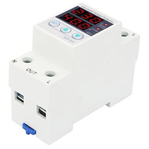 230V AC Current Protector 63A, Intelligent Single Phase Adjustable Over-Voltage Under-Voltage Current Protective Device