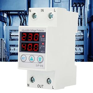 230V AC Current Protector 63A, Intelligent Single Phase Adjustable Over-Voltage Under-Voltage Current Protective Device