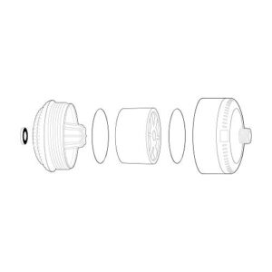 Sprite Industries SL2-BN Slim-Line 2 Universal Shower Filter, Brushed Nickel