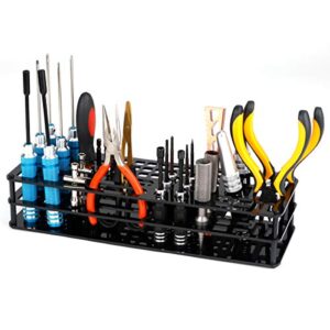 fpvera screwdriver storage rack screwdriver organizers for hex cross screw driver rc tools kit organizers 63 hole