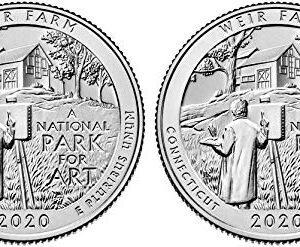 2020 P and D Connecticut Weir Farm National Park Quarter US Mint Uncirculated