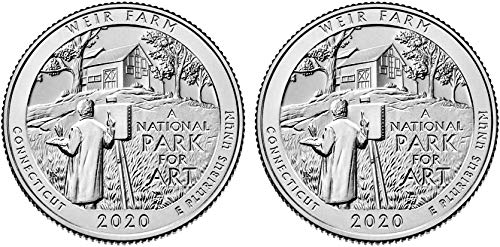 2020 P and D Connecticut Weir Farm National Park Quarter US Mint Uncirculated