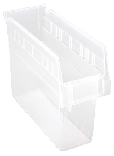 Quantum Storage K-QSB801CL-12 12-Pack Store-Max Plastic 8" Shelf Bins, 11-5/8" x 4-3/8" x 8", Clear