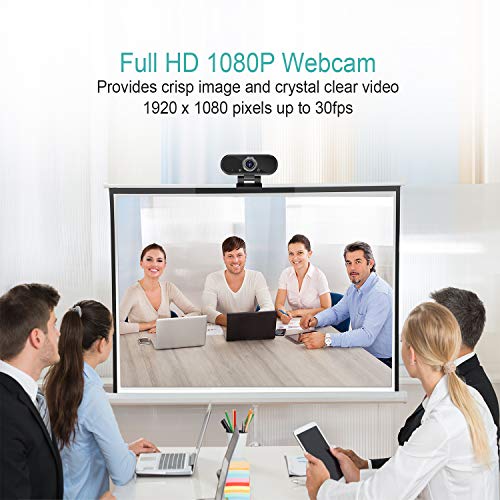 Youlisn 1080P Webcam with Microphone, USB Webcam Streaming Computer External Web Camera for PC Laptop, Computer Camera Suitable for Video Calling Conferencing Recording