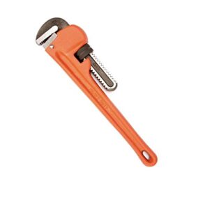 edward tools pipe wrench - heavy duty heat treated steel plumbing wrench tool - forged hook jaw for superior grip - quick adjustment nut (12")