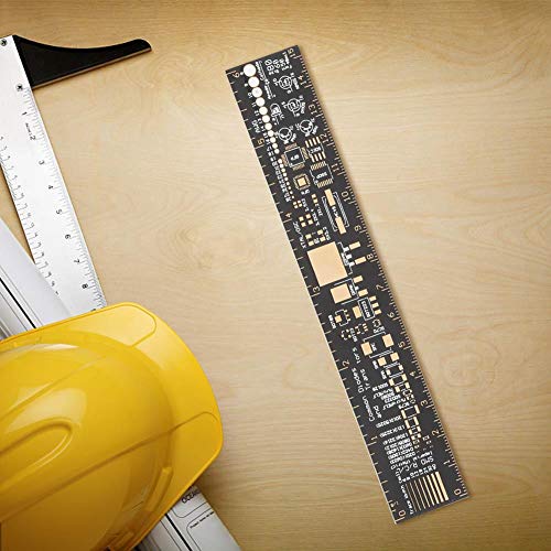 Multifunctional PCB Ruler, Engineering Scale Printed Circuit Board Ruler Measuring Tool 15cm/6.3inch