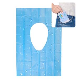 disposable toilet seat covers - 30 counts waterproof individually wrapped portable travel toilet seat covers for adults kids toddler potty training public toilet, lengthened size 16x24 inch, 3 packs