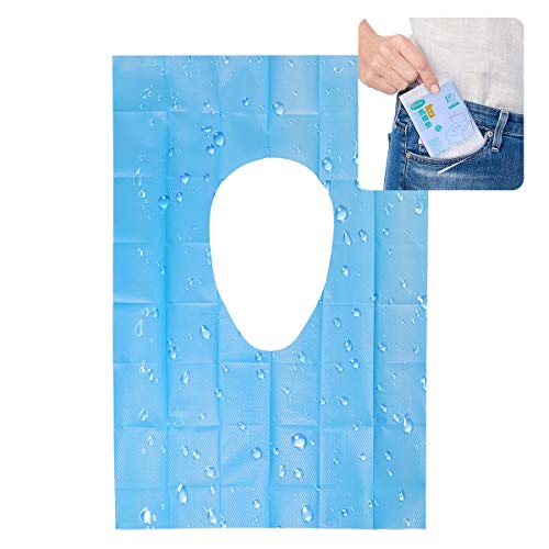 Disposable Toilet Seat Covers - 30 Counts Waterproof Individually Wrapped Portable Travel Toilet Seat Covers for Adults Kids Toddler Potty Training Public Toilet, Lengthened Size 16x24 Inch, 3 Packs